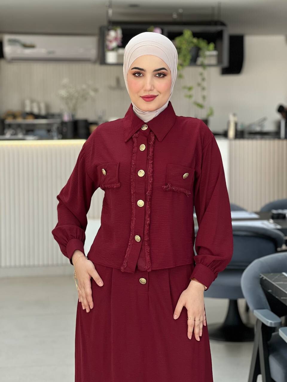 44581-53O-5 سوت قطعتبن - ماروني - Thumbnail