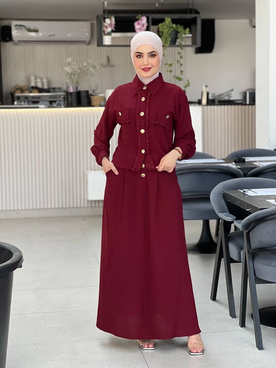 44581-53O-5 سوت قطعتبن - ماروني - Thumbnail