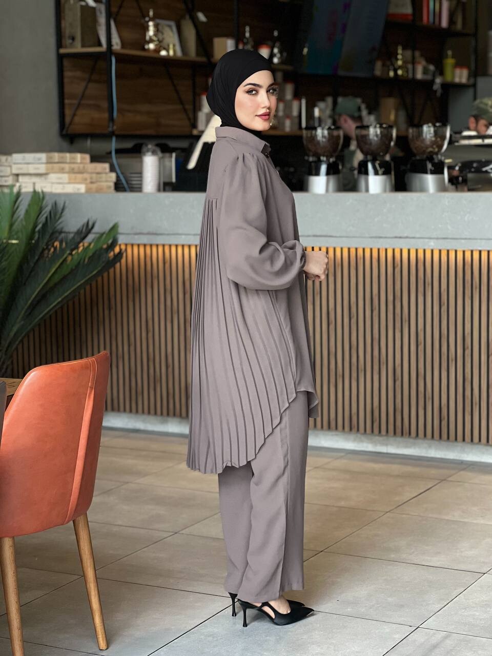 0752-5K-3 سوت قطعتين - قهوائي - Thumbnail
