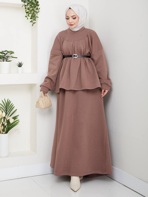 FOR YOU MODA - 0917-49N-4 طقم قطعتين - جوزي فاتح