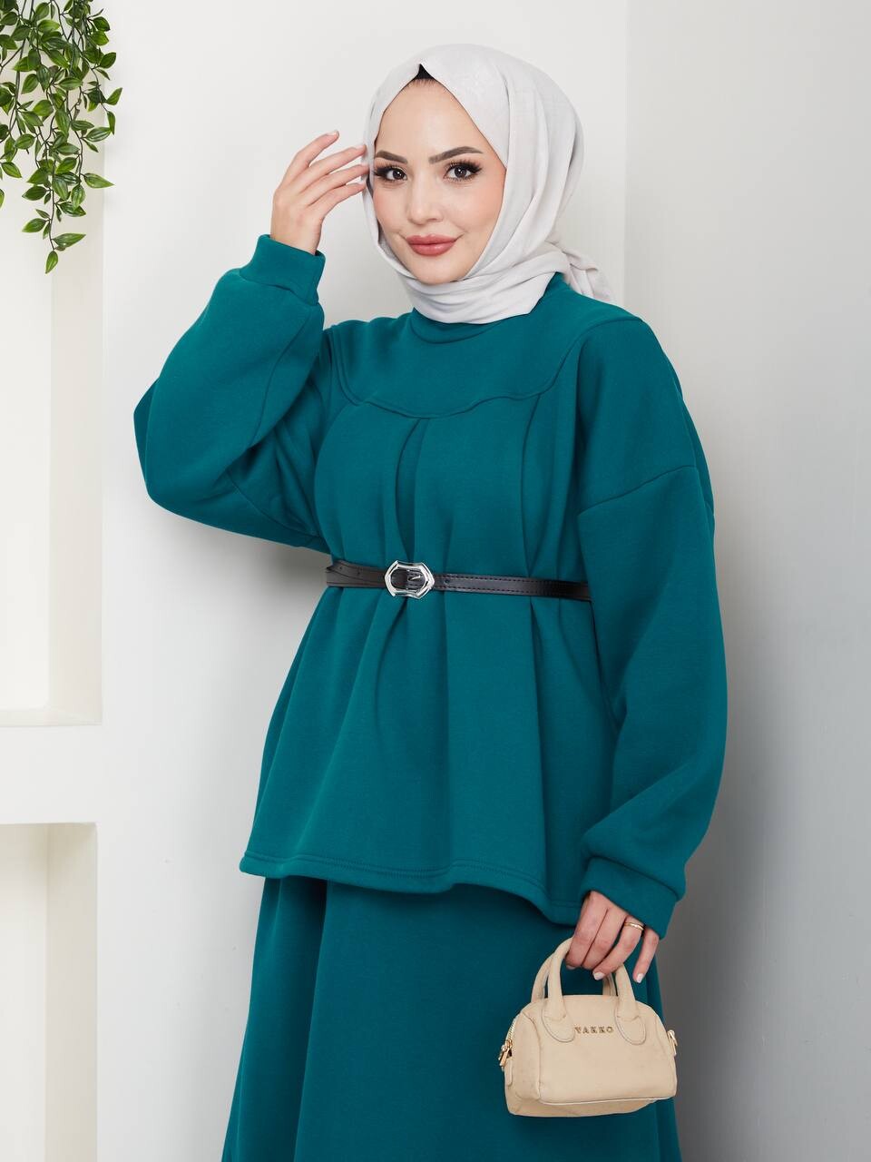 FOR YOU MODA - 0917-49N-2 طقم قطعتين - تركوازي (1)