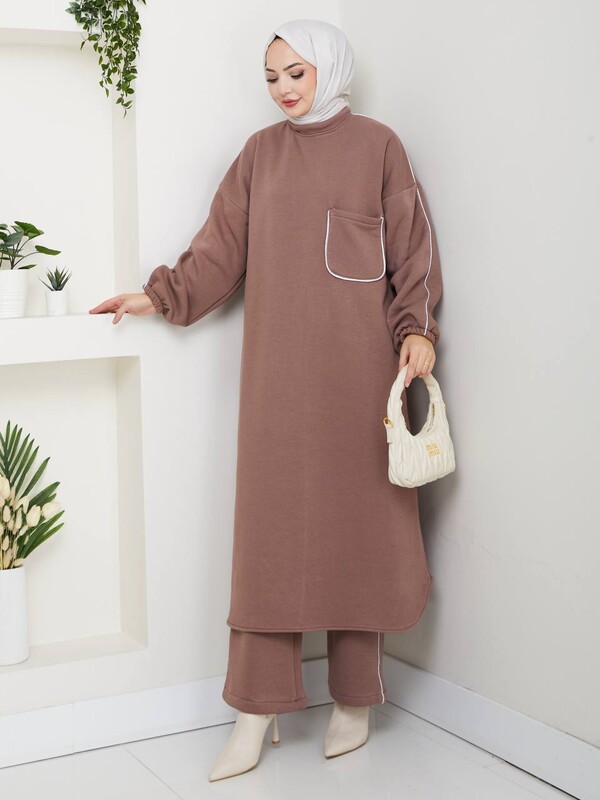 FOR YOU MODA - 0922-5F-5 طقم قطعيتن - جوزي فاتح