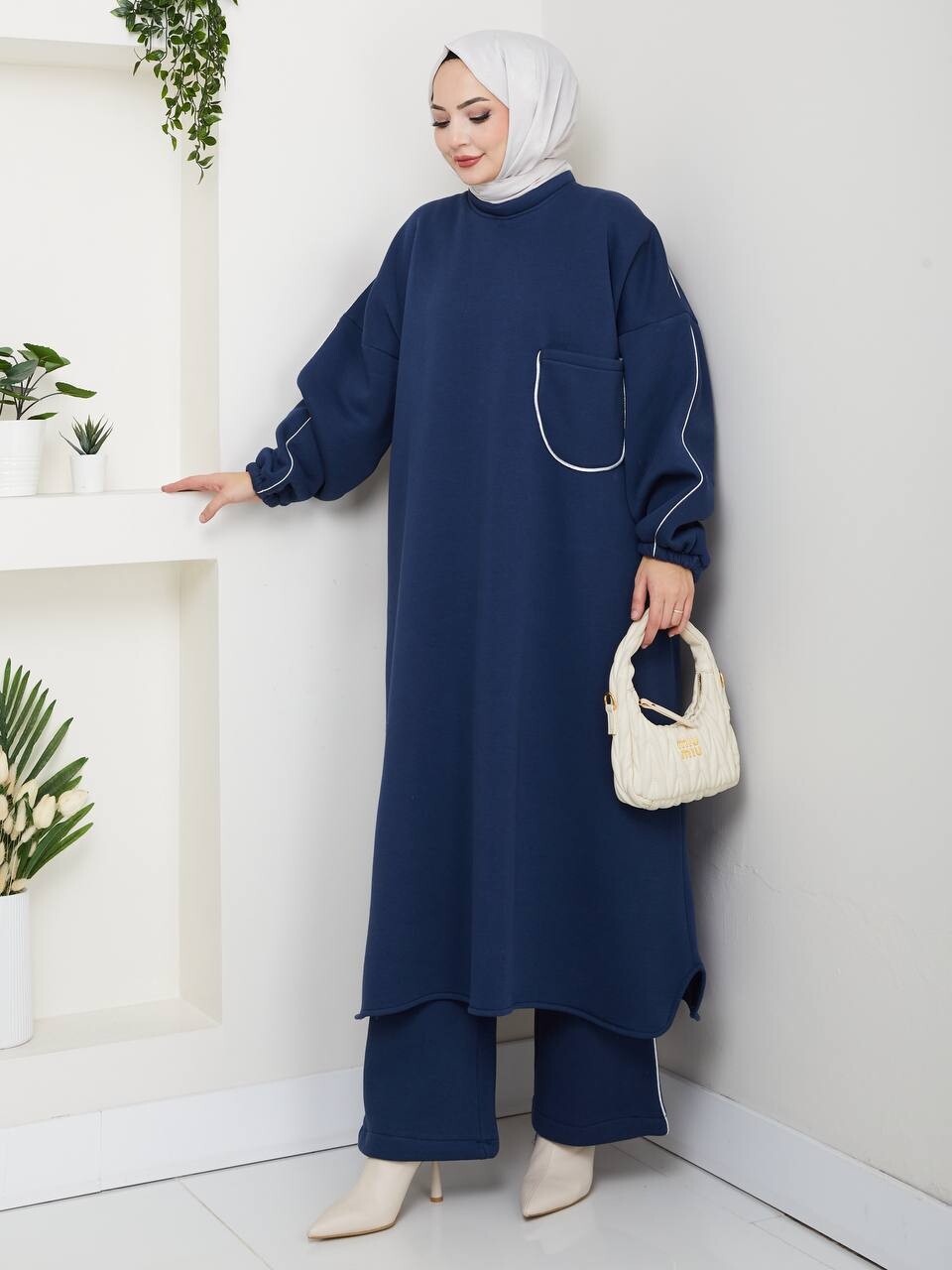 FOR YOU MODA - 0922-5F-4 طقم قطعتين - نيلي