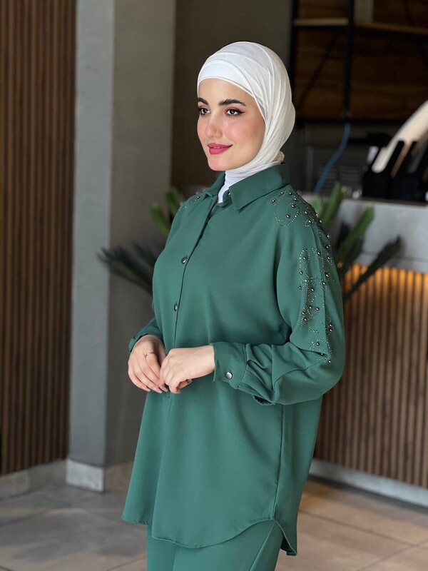 FOR YOU MODA - 10793-1I- 15 سوت قطعتين - خاكي 