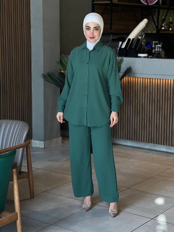 FOR YOU MODA - 10793-1I- 15 سوت قطعتين - خاكي (1)