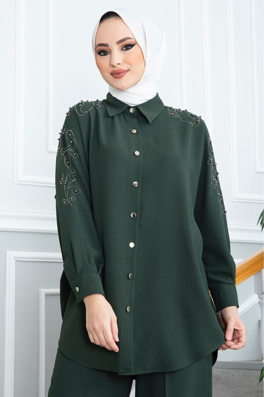 FOR YOU MODA - 10793-1I- 6سوت قطعتين - اخضر طوخ (1)