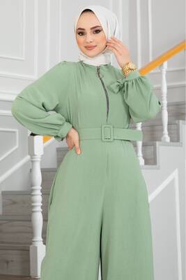  - 10836-13M-8 جمبسوت مع حزام ايروبين - اخضر فاتح (1)