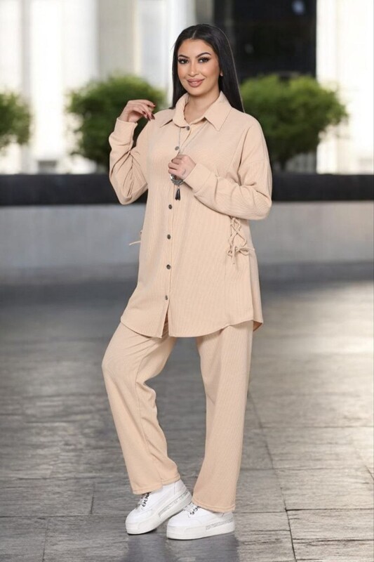 FOR YOU MODA - 1189-13N-2سوت بنطرون-بيج