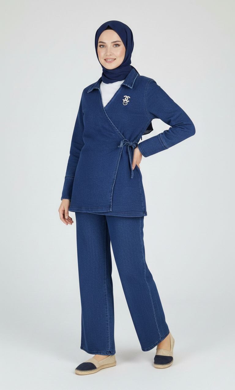 FOR YOU MODA - 1190-42M-1سوت بنطرون- جينز 