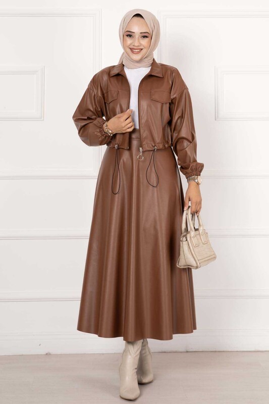 FOR YOU MODA - 120766-25G-2 سوت جلد- جوزي 