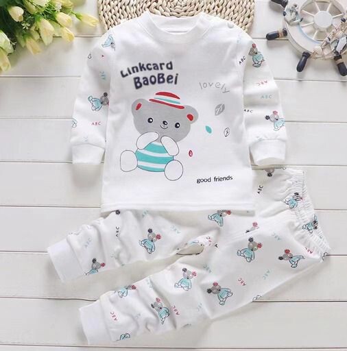 FOR YOU MODA - 122-BY4-1 بجامة بناتي - ابيض