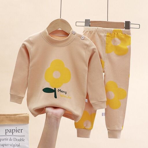 FOR YOU MODA - 124-BY5-1 بجامة بناتي - بيج