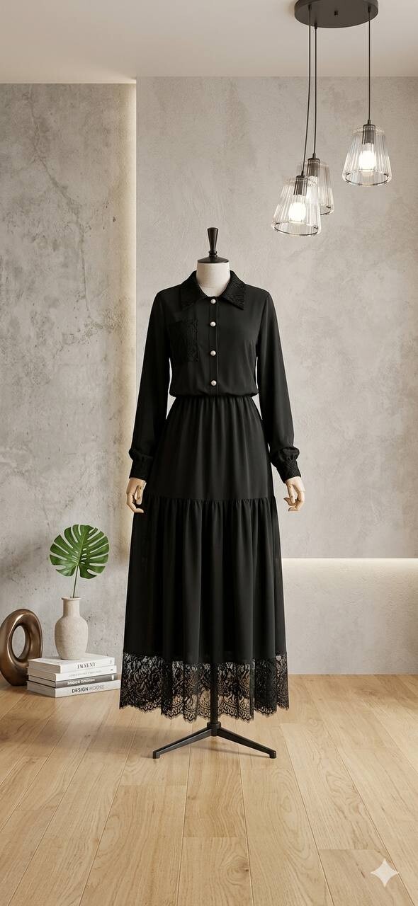 FOR YOU MODA - 1252-33k-سوت تنوره - اسود