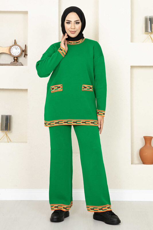 modapr - 12732-63U-2 طقم تريكو اخضر 