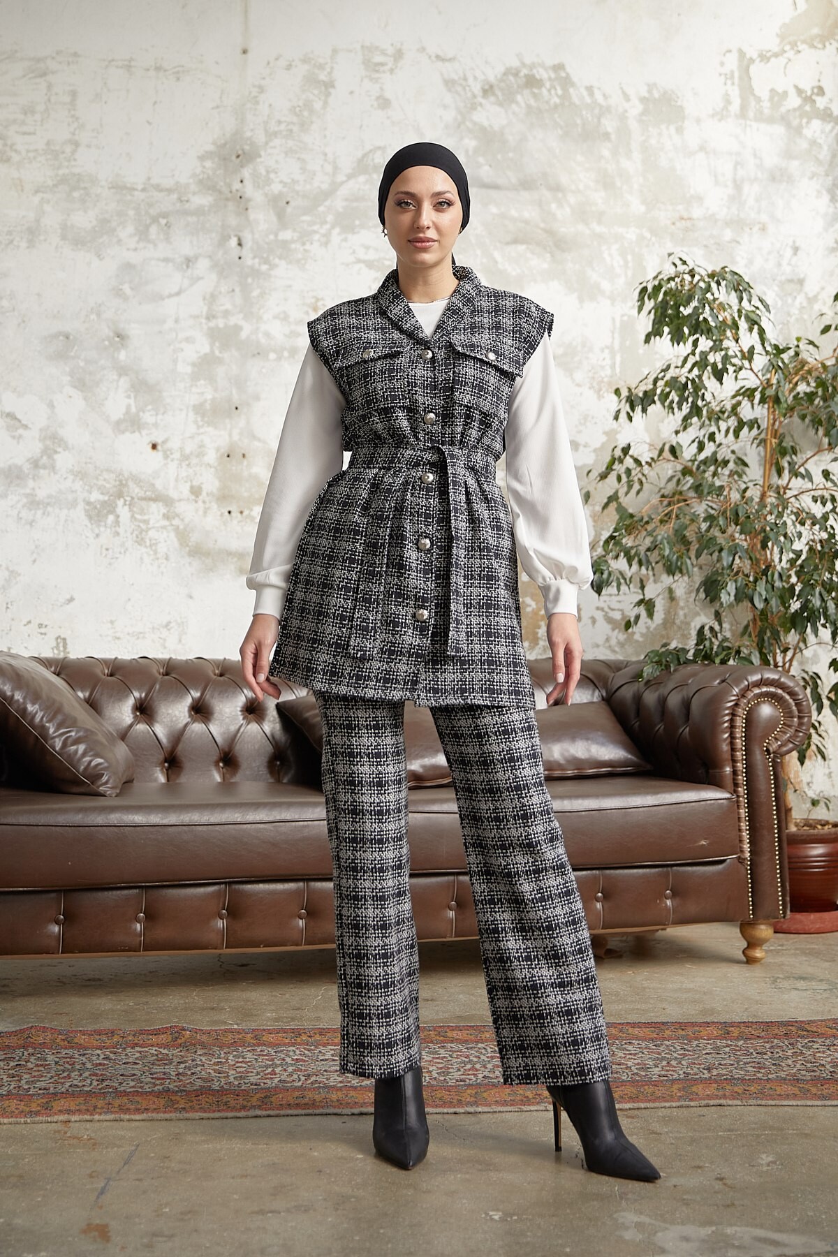 12873-33Y-1 طقم ثلاث قطع اسود - Thumbnail