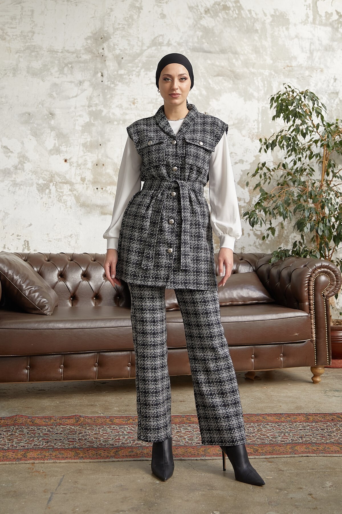 12873-33Y-1 طقم ثلاث قطع اسود - Thumbnail