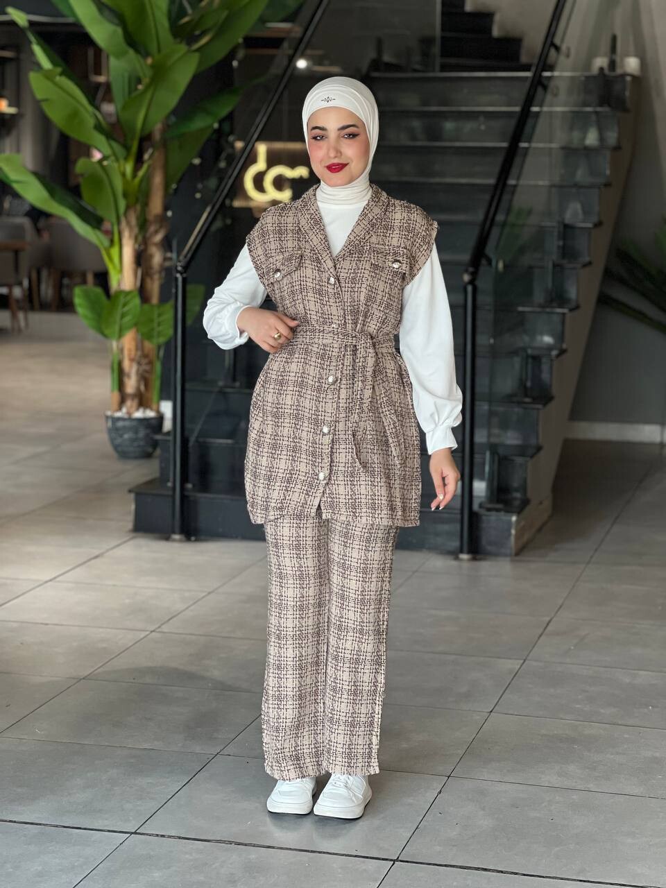 FOR YOU MODA - 12873-33Y-6 طقم ثلاث قطع جوزي غامق (1)