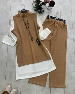 UMS - 1291-4-53S طقم ثلاث قطع - بيج فاتح