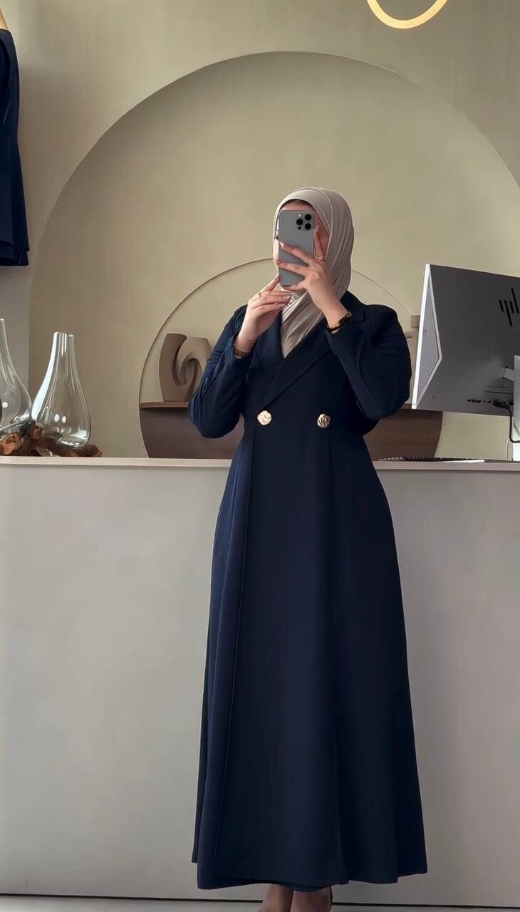 FOR YOU MODA - 1314-37N-فستان-نيلي 3