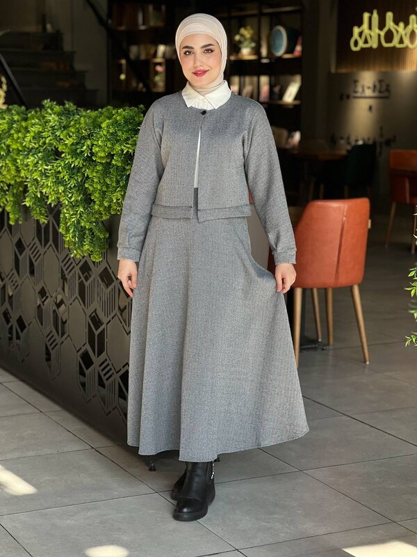 BENG - 1555-71E-2 طقم قطعتين - رصاصي فاتح