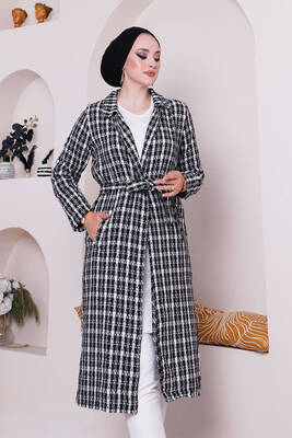 UMS - 17850-89P-1 كوت اسود كاروهات مع حزام