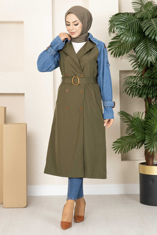 modapr - 20050-51M-3 ترانشكوت ردان جينز خاكي