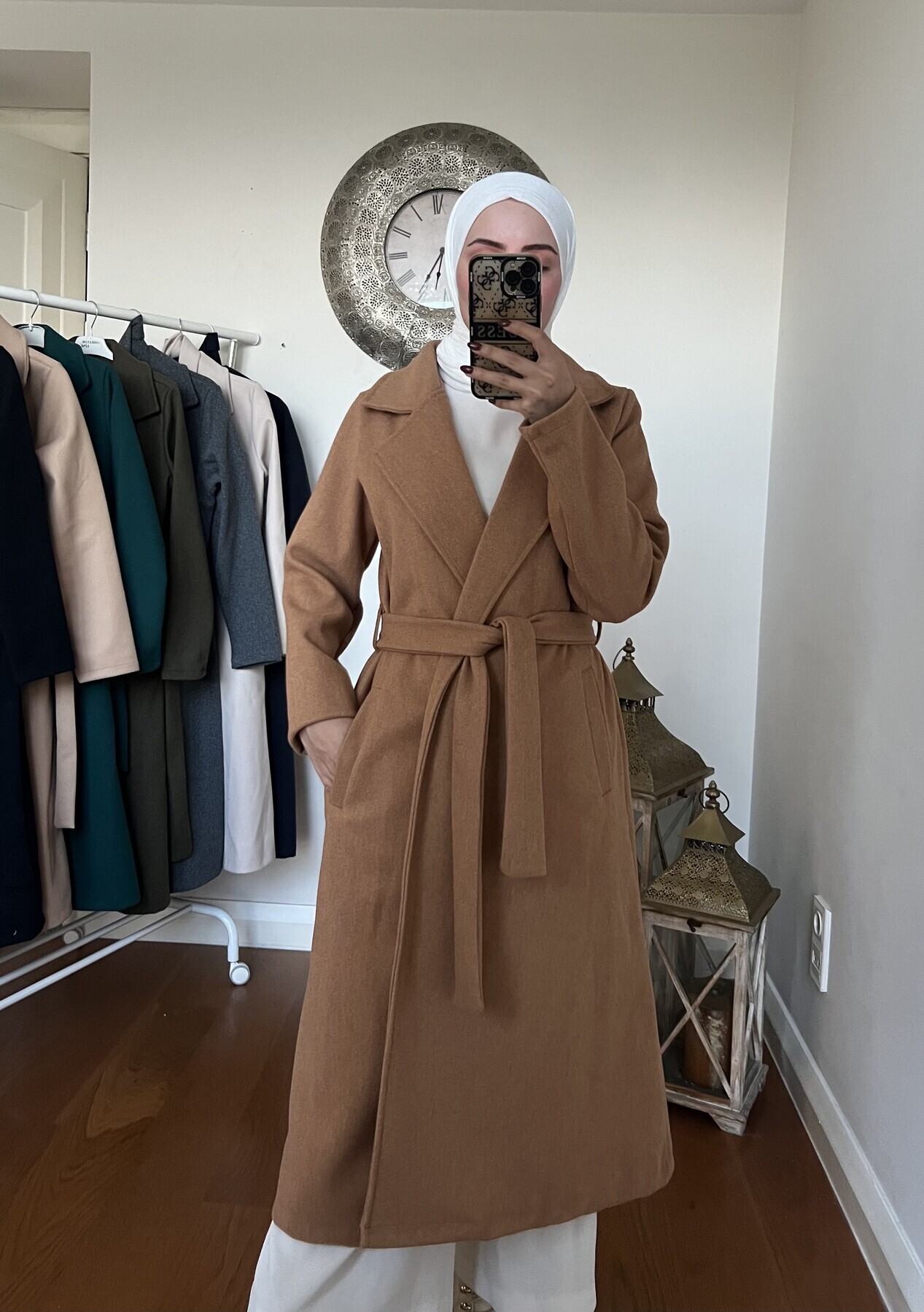 20053-21V-8 كوت جوخ سادة - جوزي فاتح - Thumbnail