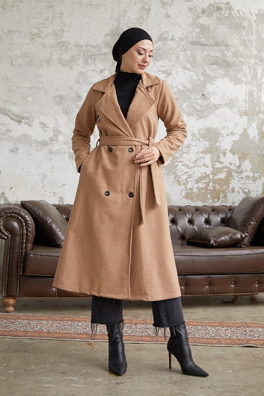 20069-49R-8 كوت جوخ سادة - جوزي فاتح - Thumbnail