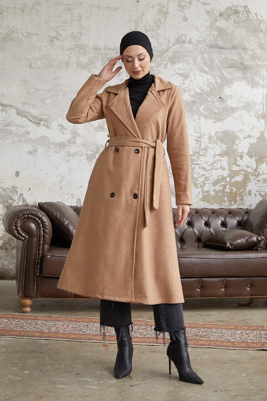 20069-49R-8 كوت جوخ سادة - جوزي فاتح - Thumbnail