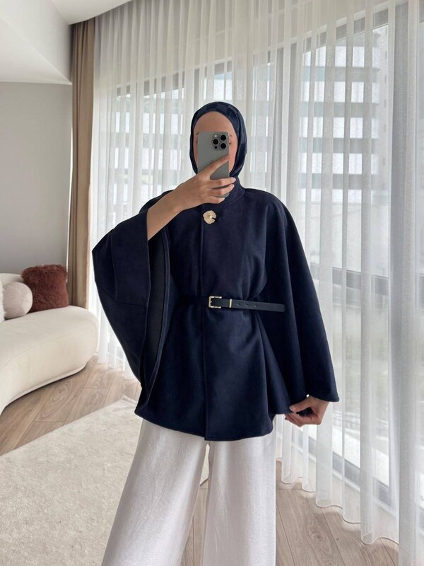 FOR YOU MODA - 2026-51J- جاكيت شاموا نيلي 3