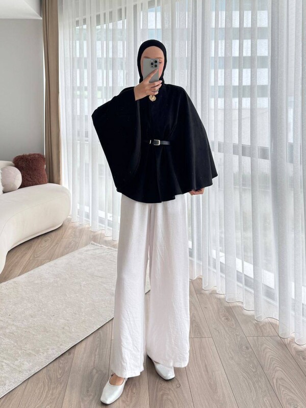 FOR YOU MODA - 2026-51J-جاكيت شاموا اسود 1