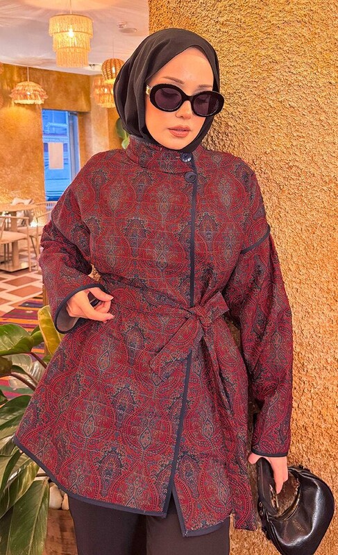 modapr - 21186-9L-2 جاكيت - احمر نيلي