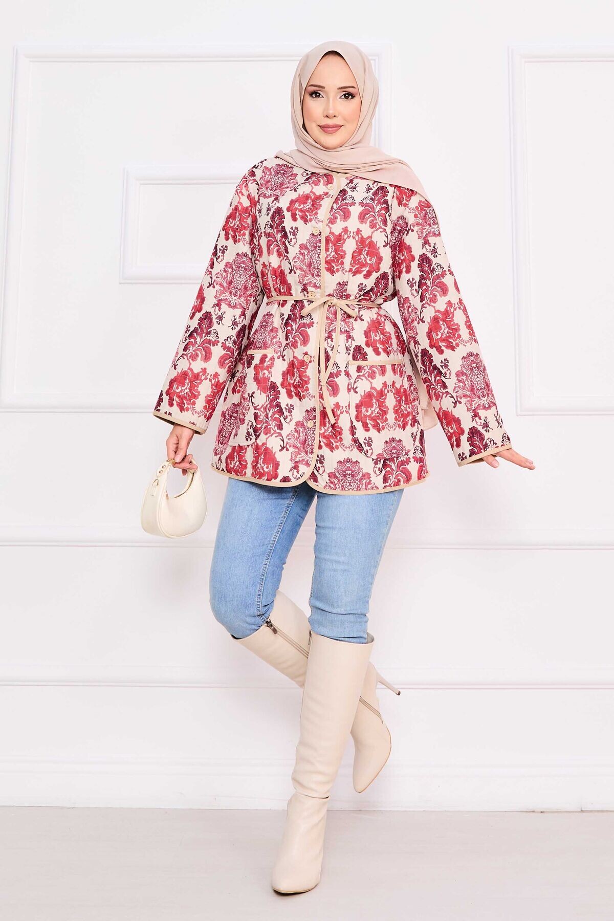 modapr - 21197-21L-4 جاكيت - احمر بيج