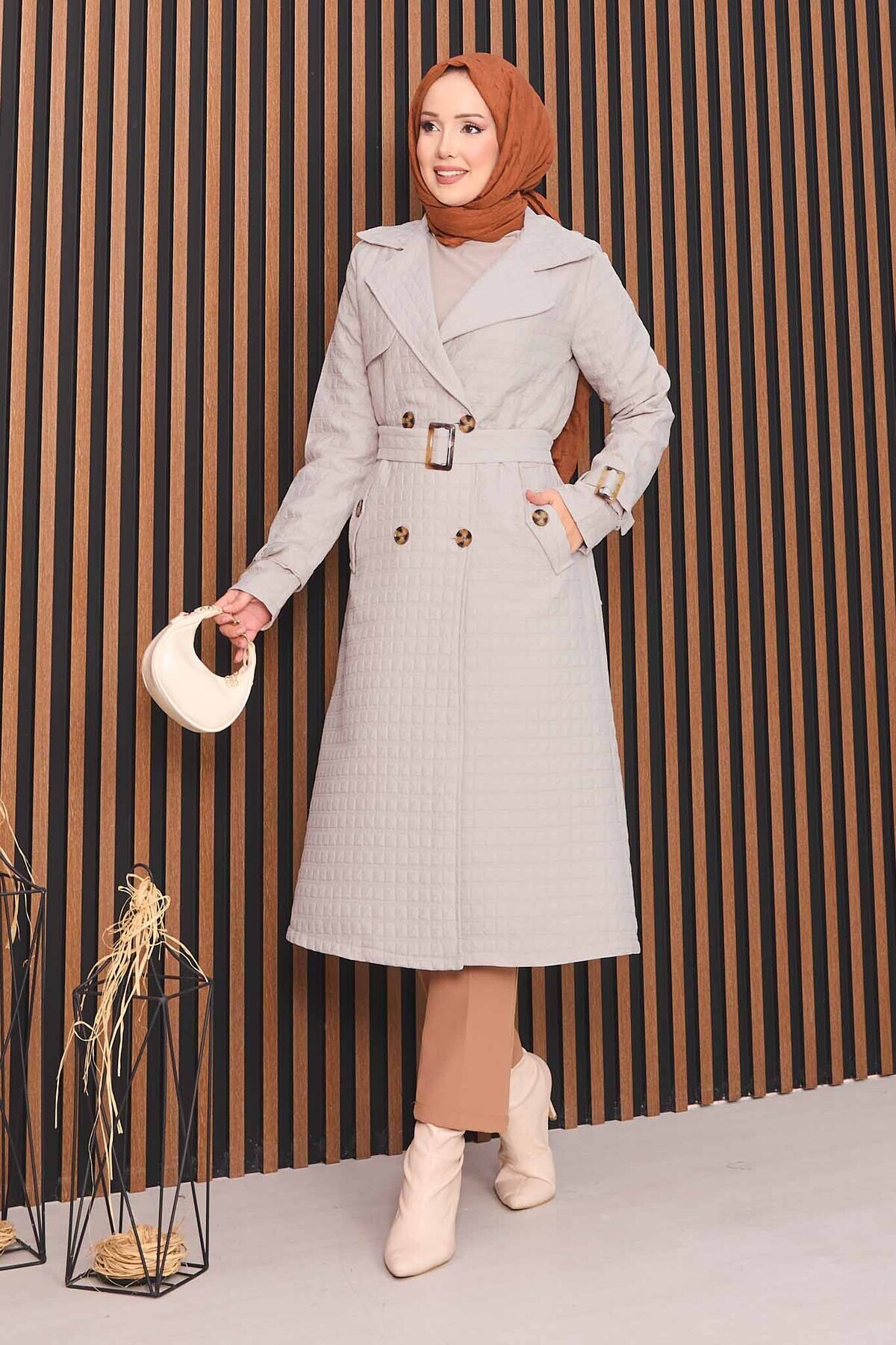 FOR YOU MODA - 21216-53G-2 ترانش كوت - بيج 