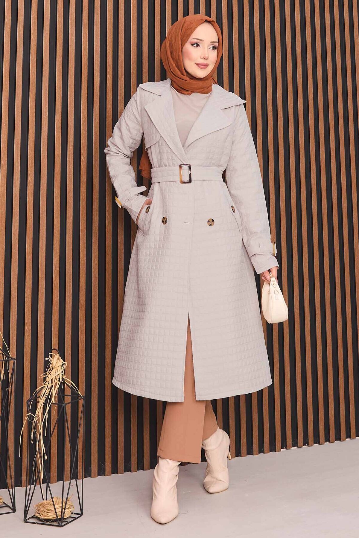 21216-53G-2 ترانش كوت - بيج - Thumbnail