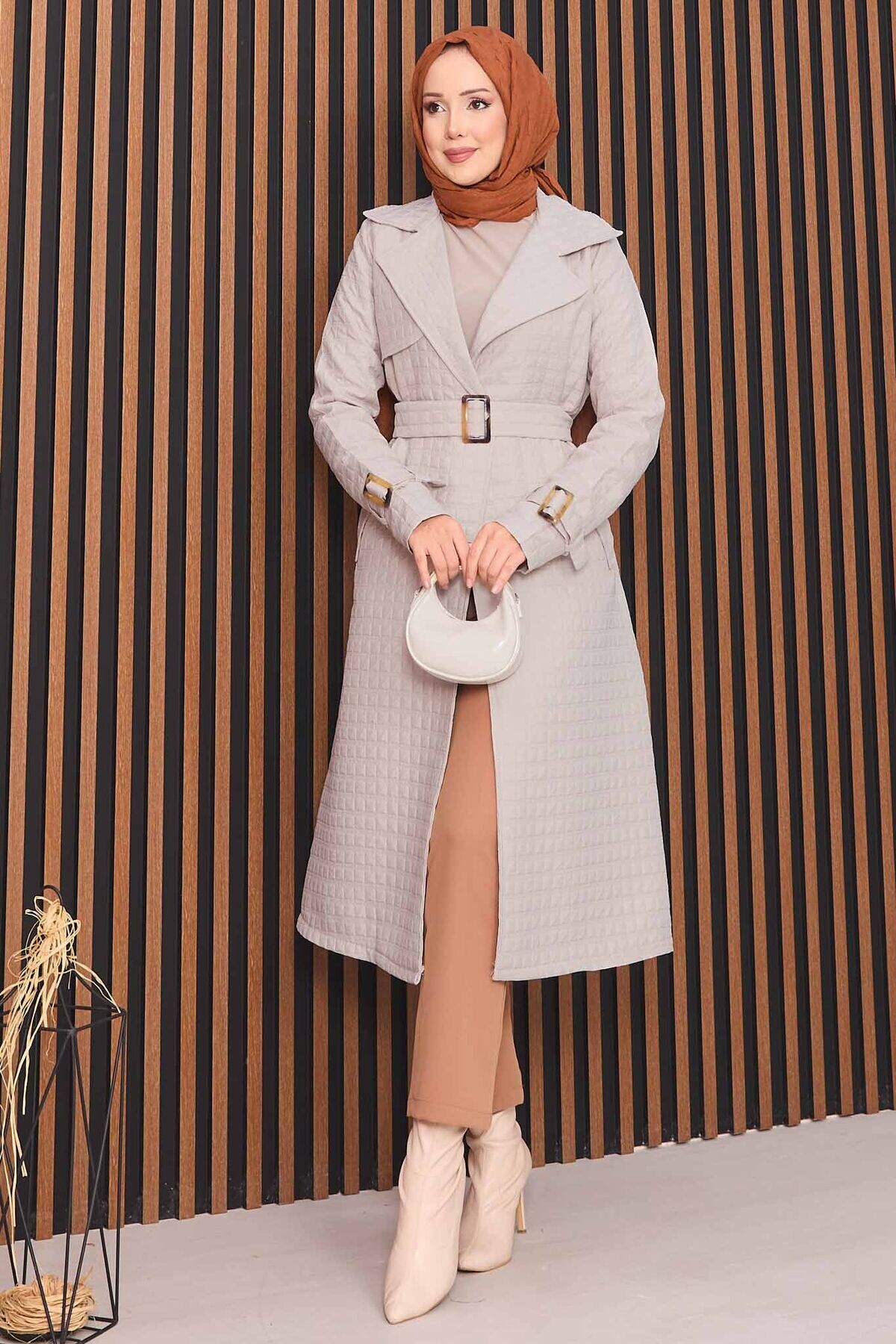 21216-53G-2 ترانش كوت - بيج - Thumbnail