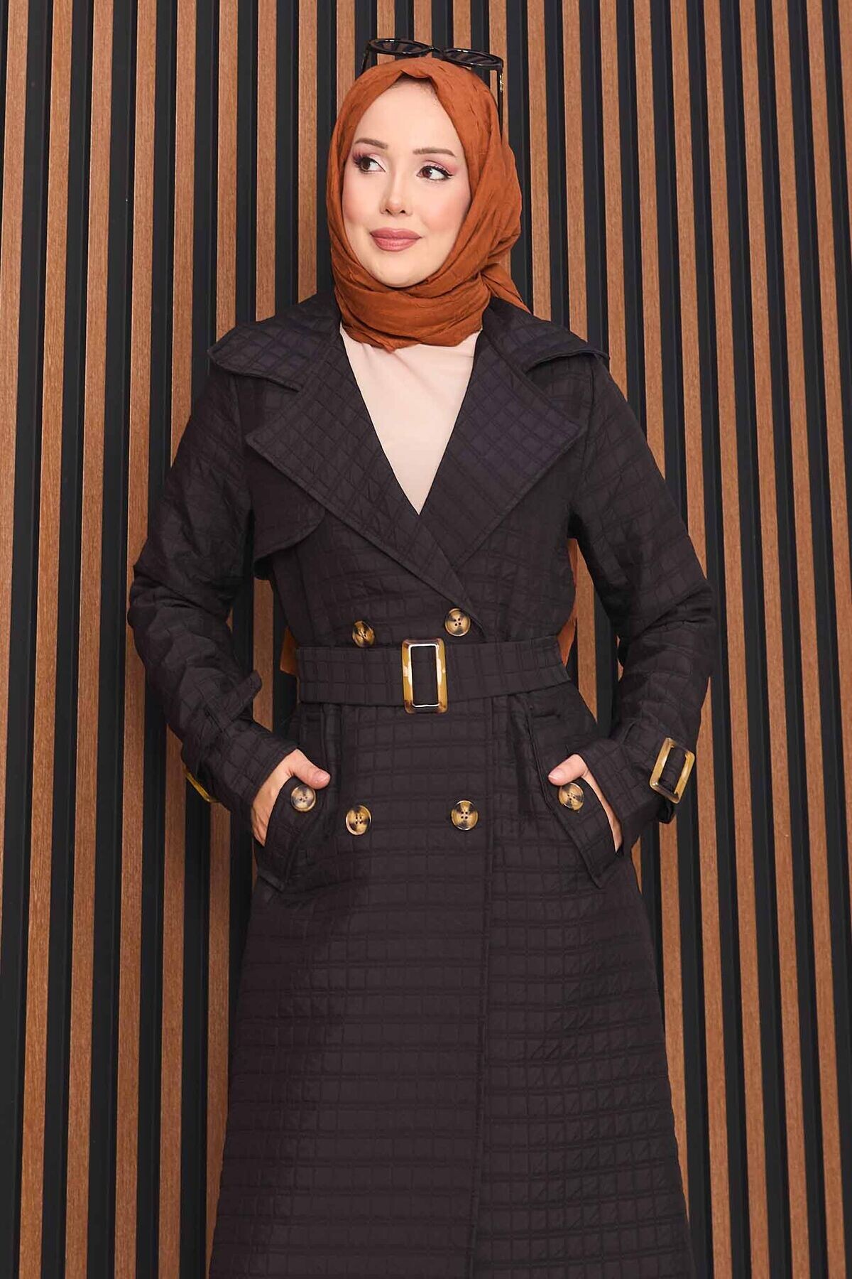 FOR YOU MODA - 21216-53G-1 ترانش كوت - اسود 