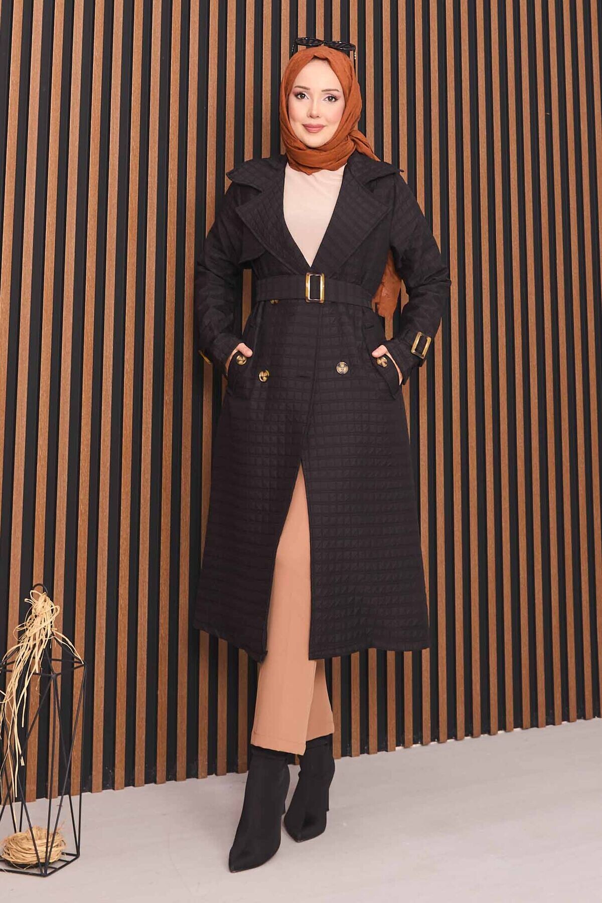 21216-53G-1 ترانش كوت - اسود - Thumbnail