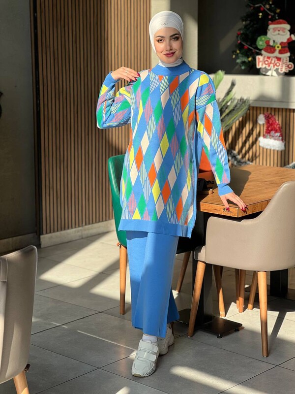 TC - 22015-85T-6 طقم قطعنين تريكو - ازرق (1)