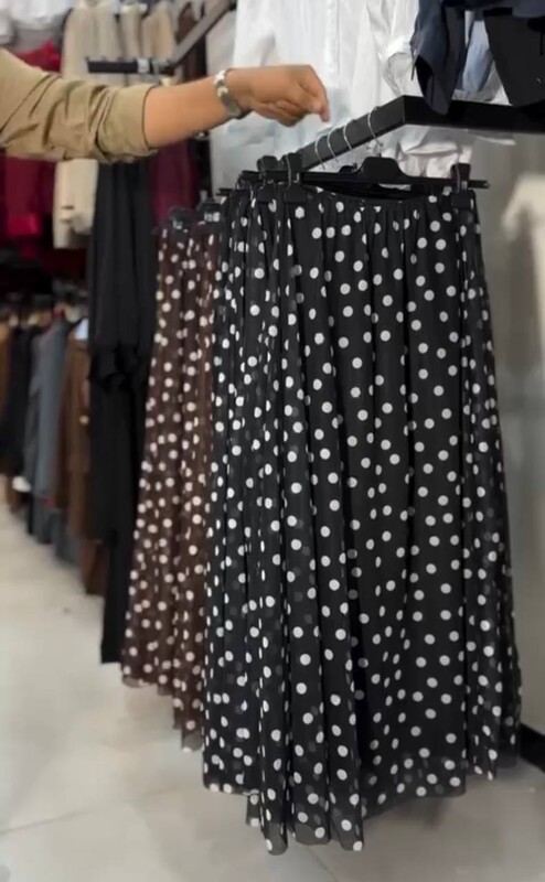 FOR YOU MODA - 2222-21O- تنوره شيفون -اسود1