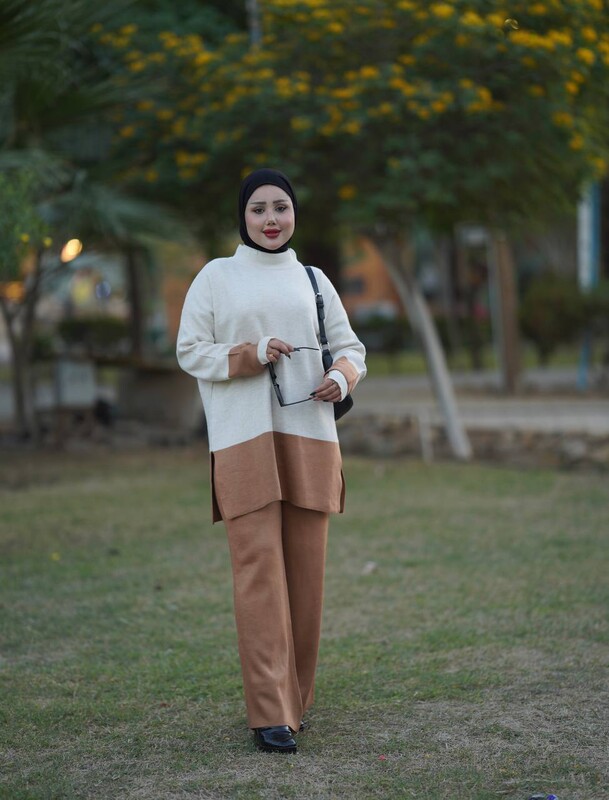 BENG - 23001-26Y-5 طقم لونين - اوف وايت بيج (1)