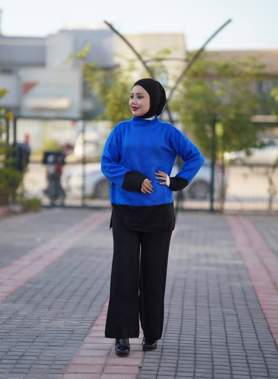 23001-26Y-3 طقم لونين - ازرق اسود - Thumbnail