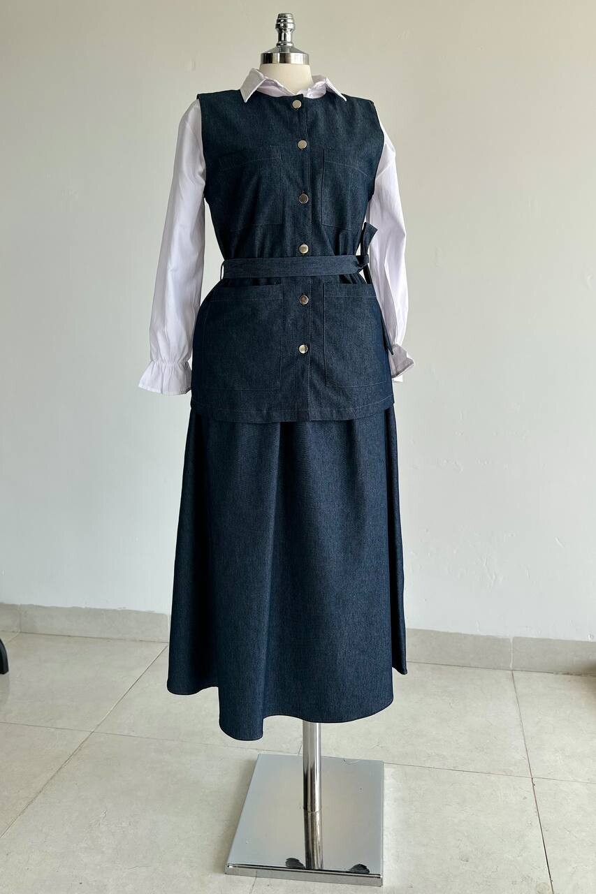 FOR YOU MODA - 2325-17L-طقم قطعتين - جينز 1