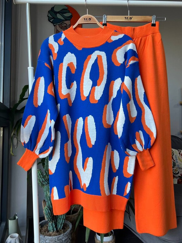 TC - 3204-45U-6 طقم قطعتين ترريكو برتقالي 