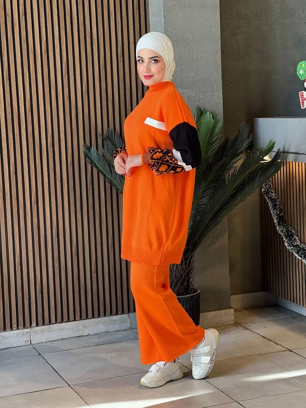 TC - 3215-45V-5 طقم قطعتين - برتقالي