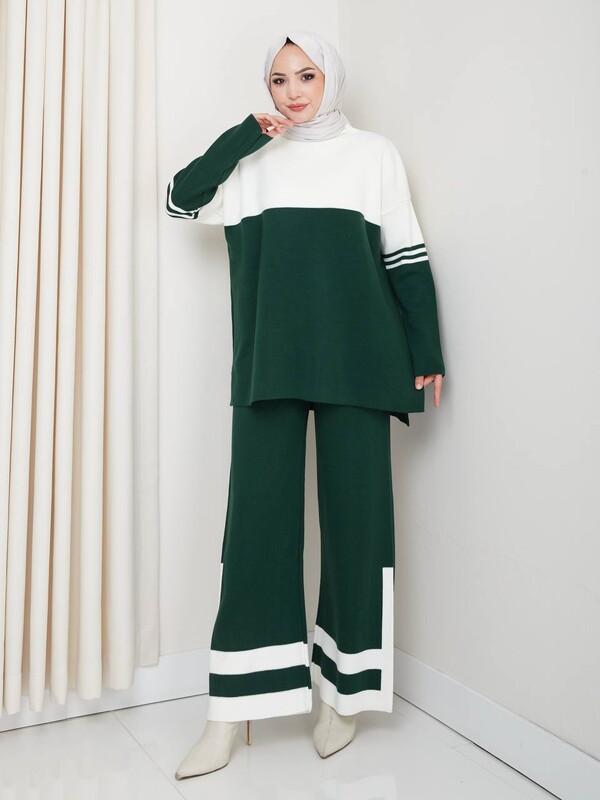 FOR YOU MODA - 3219-20F-4 سوت تريكو -اخضر