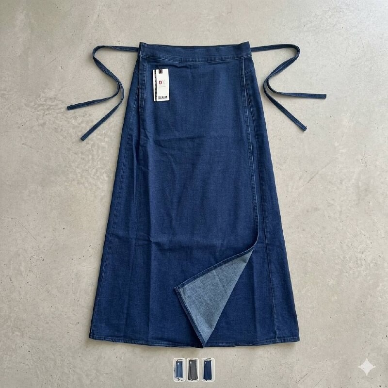 FOR YOU MODA - 3322-18G-2 تنورة جينز -غامق