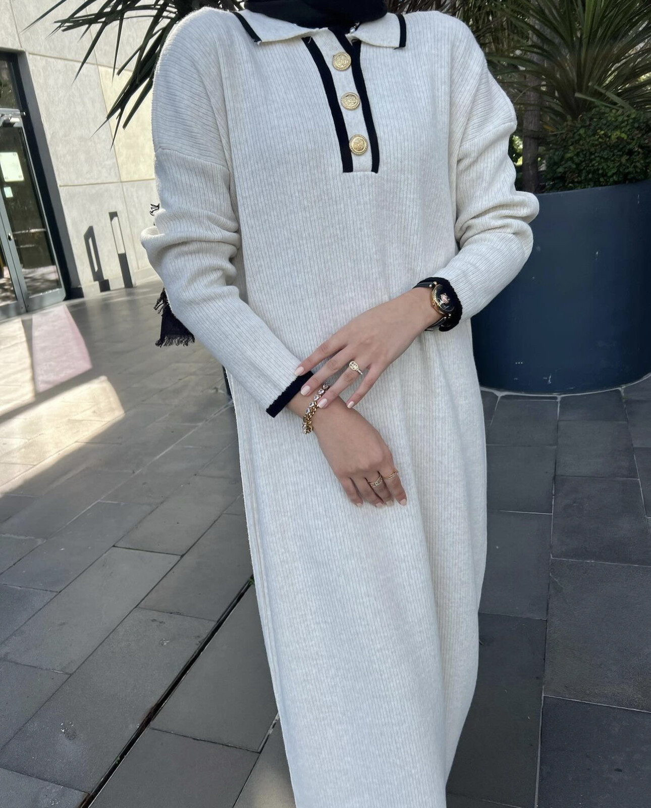 TC - 3326-27U-2 فستان فري سايز - ابيض