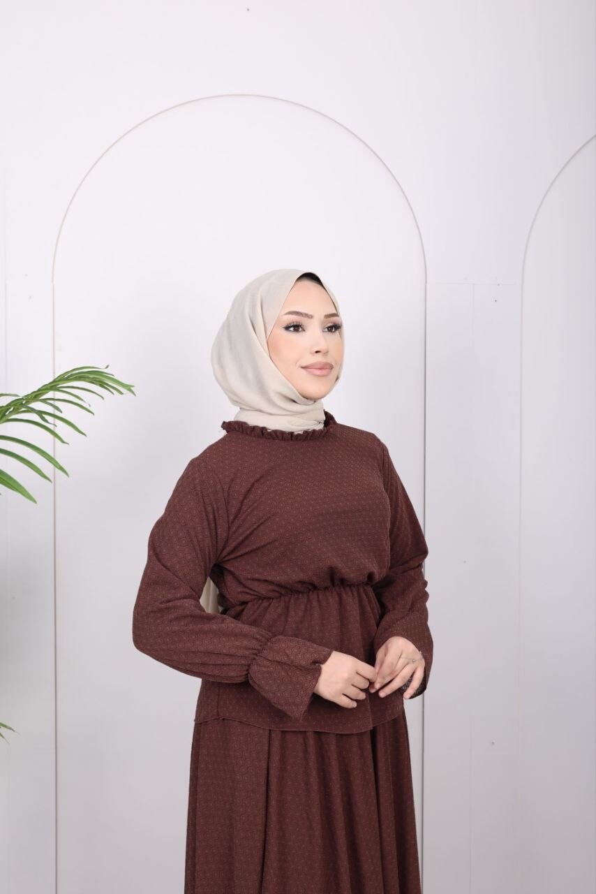 FOR YOU MODA - 364-25O-3 سوت تنوره -جوزي