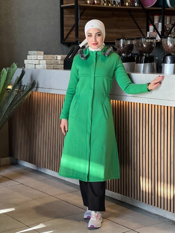 FOR YOU MODA - 3652-57S-5 كوت - اخضر 